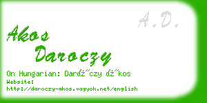 akos daroczy business card